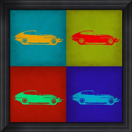 Framed Jaguar E Type Pop Art 1 Print