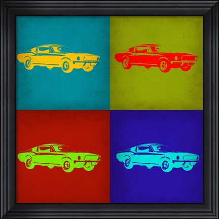 Framed Ford Mustang Pop Art 1 Print