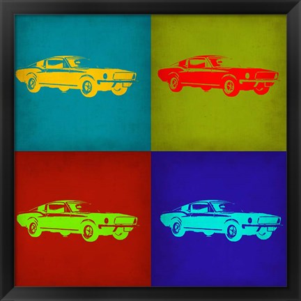 Framed Ford Mustang Pop Art 1 Print