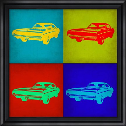 Framed Dodge Charger Pop Art 1 Print