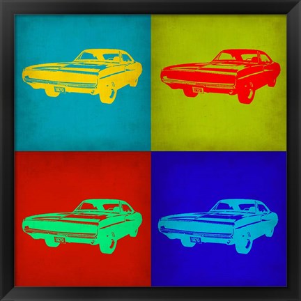 Framed Dodge Charger Pop Art 1 Print