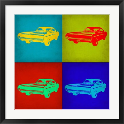 Framed Dodge Charger Pop Art 1 Print