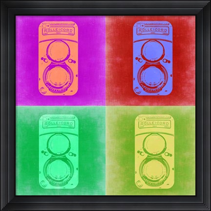 Framed Vintage Camera Pop Art 3 Print