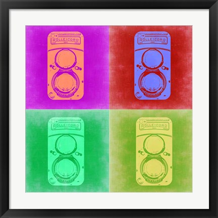 Framed Vintage Camera Pop Art 3 Print