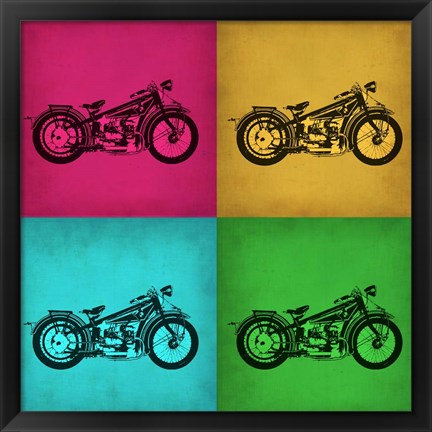 Framed Vintage Bike Pop Art 1 Print