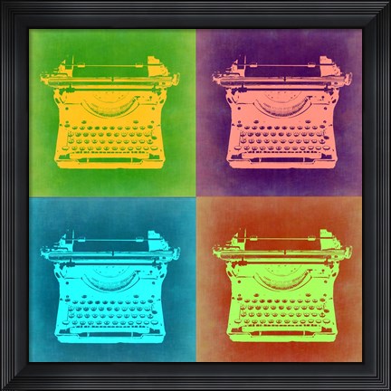 Framed Vintage Typewriter Pop Art 1 Print