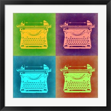 Framed Vintage Typewriter Pop Art 1 Print