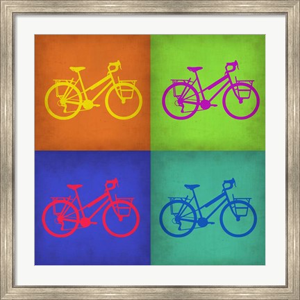 Framed Vintage Bicycle Pop Art 1 Print