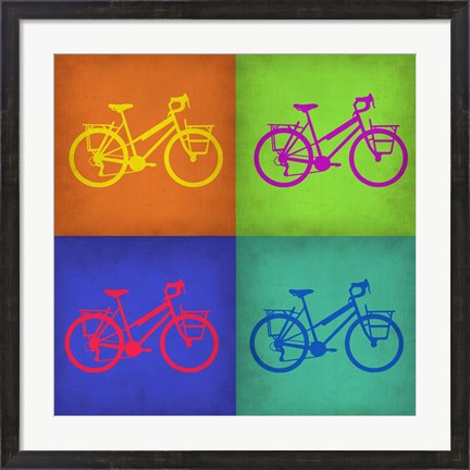 Framed Vintage Bicycle Pop Art 1 Print