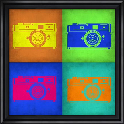 Framed Camera Pop Art 1 Print