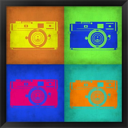 Framed Camera Pop Art 1 Print