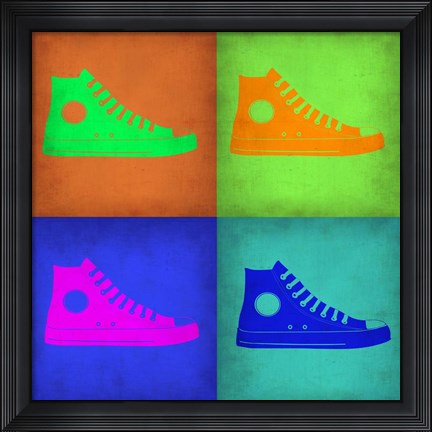 Framed Shoe Pop Art 1 Print