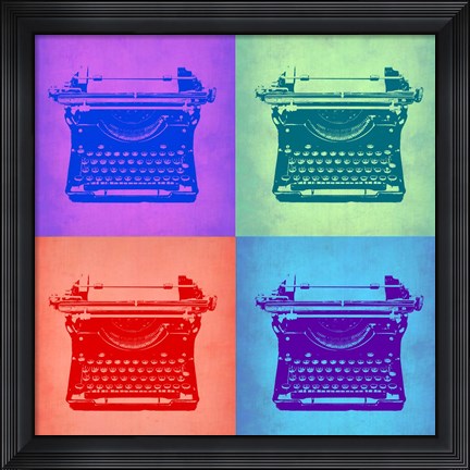 Framed Vintage Typewriter Pop Art 2 Print
