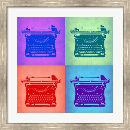 Framed Vintage Typewriter Pop Art 2 Print
