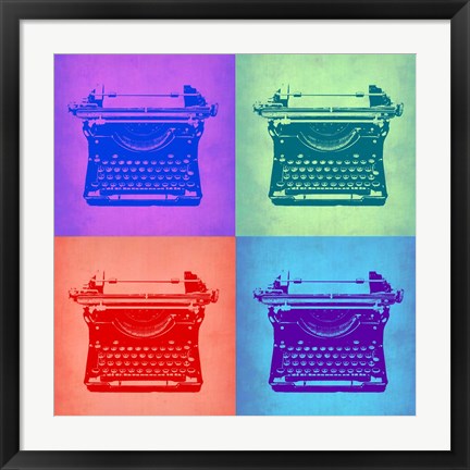 Framed Vintage Typewriter Pop Art 2 Print