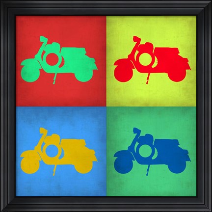 Framed Vintage Scooter Pop Art 1 Print
