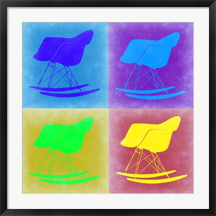 Framed Eames Rocking Chair Pop Art 1 Print
