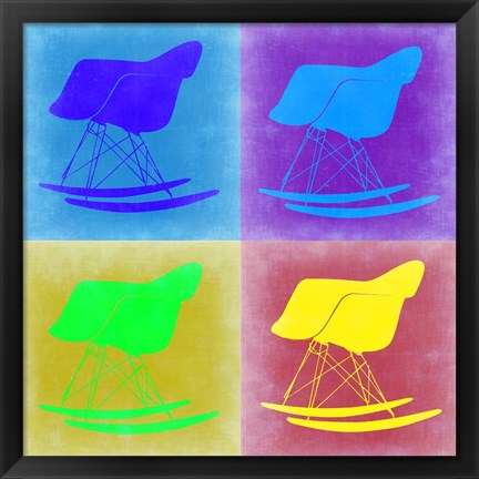 Framed Eames Rocking Chair Pop Art 1 Print