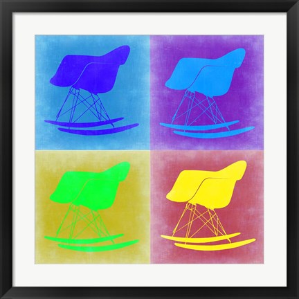 Framed Eames Rocking Chair Pop Art 1 Print