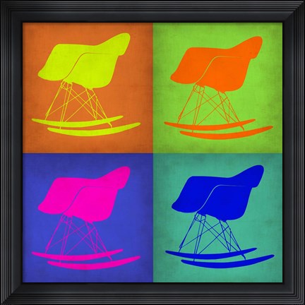 Framed Eames Rocking Chair Pop Art 3 Print