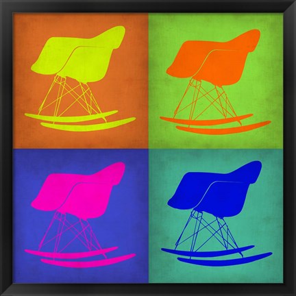 Framed Eames Rocking Chair Pop Art 3 Print