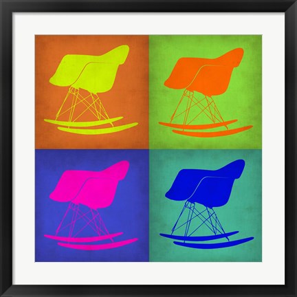 Framed Eames Rocking Chair Pop Art 3 Print