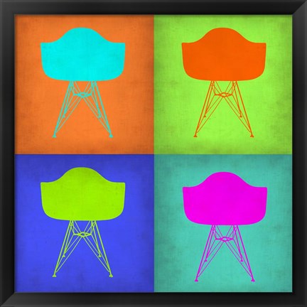 Framed Eames Chair Pop Art 1 Print