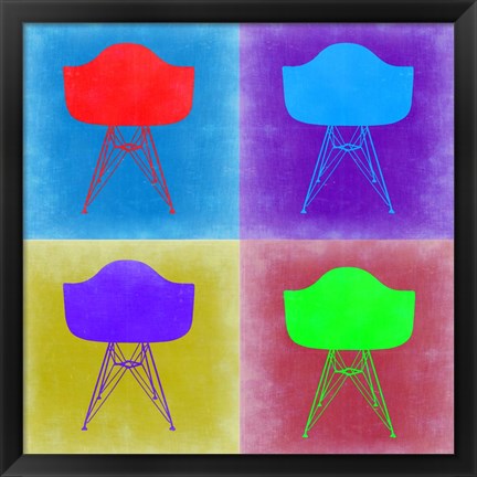 Framed Eames Chair Pop Art 3 Print