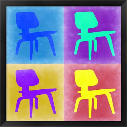 Framed Eames Chair Pop Art 4 Print