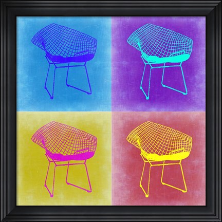 Framed Brickel Chair Pop Art 2 Print