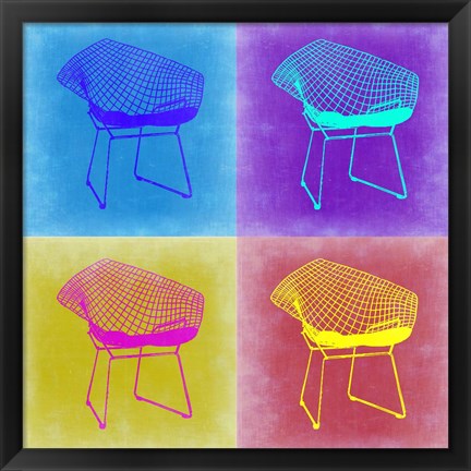 Framed Brickel Chair Pop Art 2 Print