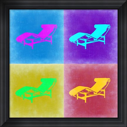 Framed Lounge Chair Pop Art 2 Print