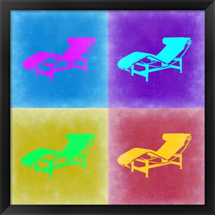 Framed Lounge Chair Pop Art 2 Print