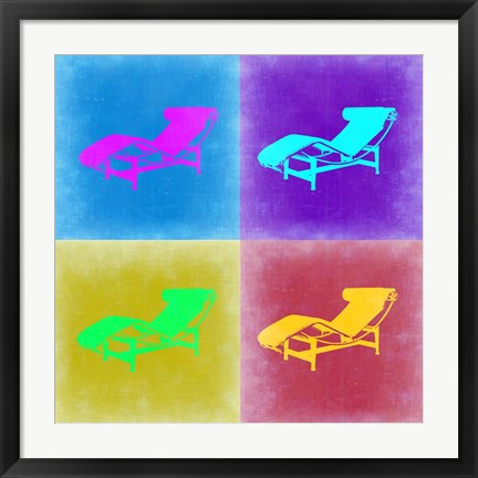 Framed Lounge Chair Pop Art 2 Print