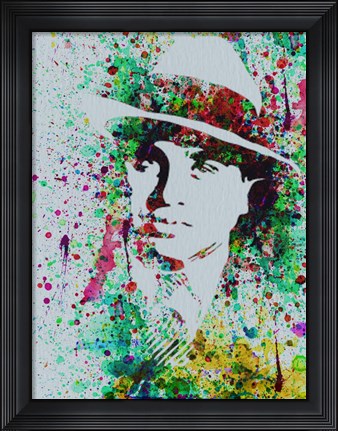 Framed Al Capone Watercolor Print
