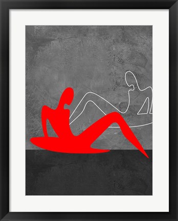 Framed Red Girl 2 Print