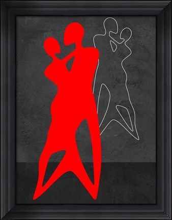 Framed Red Couple Dance Print