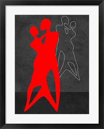 Framed Red Couple Dance Print