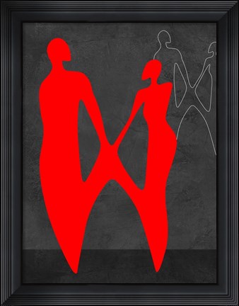 Framed Red Couple 2 Print
