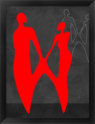 Framed Red Couple 2 Print