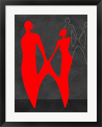 Framed Red Couple 2 Print