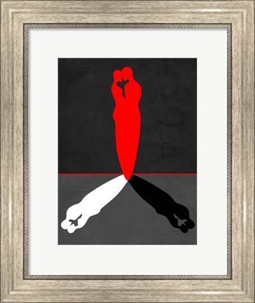 Framed Red Kiss Shadow Print