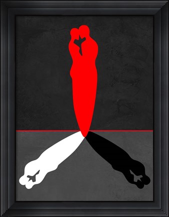 Framed Red Kiss Shadow Print