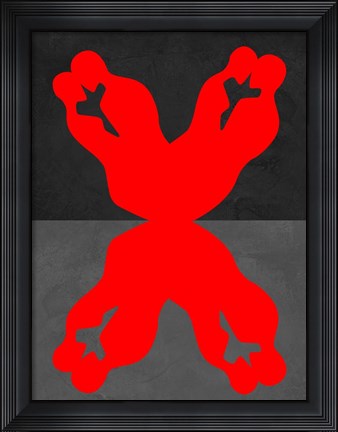 Framed Red Kiss 1 Print
