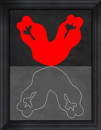 Framed Red Kiss 2 Print