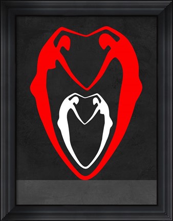 Framed Red and White Heart Print