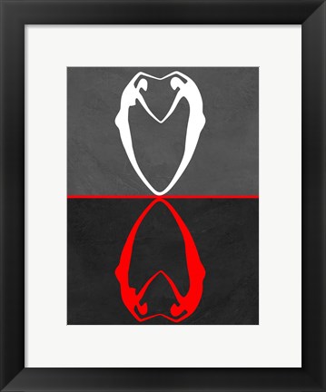 Framed Red Heart Reflection Print