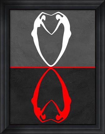 Framed Red Heart Reflection Print