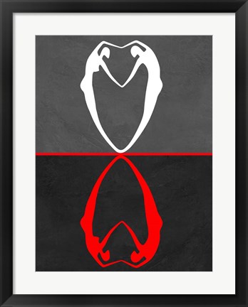 Framed Red Heart Reflection Print