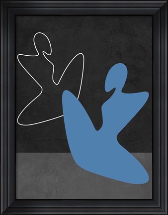 Framed Blue Girl Print